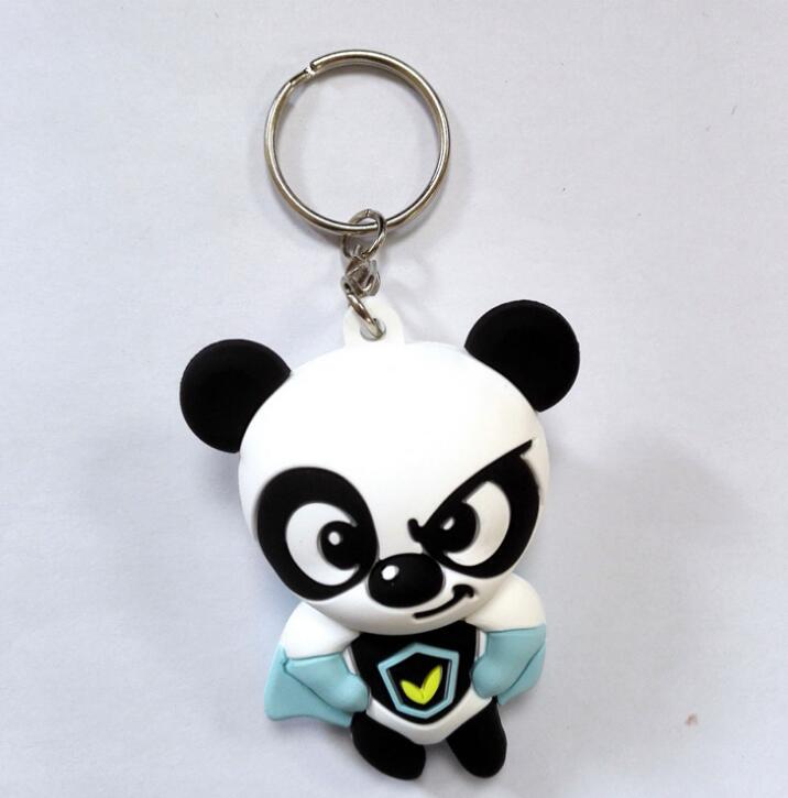 Panda 3D PVC Soft Keychain Promotion Gift Car Keychain