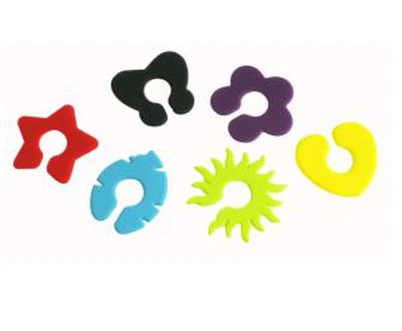 Encantos de vinho de silicone com design de forma colorida