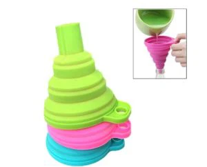 Funil de silicone dobrável dobrável de grau alimentício