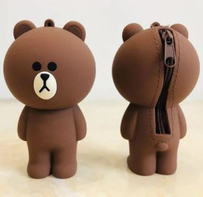 Bolsa Portátil Coreana Criativa em Silicone 3D Desenhos Animados
