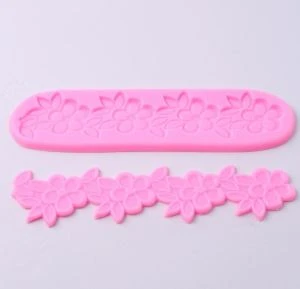 Novo padrão de borda do bolo de silicone 3D