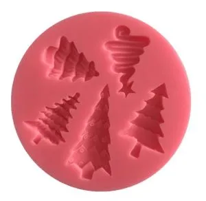 Novo molde de silicone para bolo de natal em formato de árvore de natal 3D