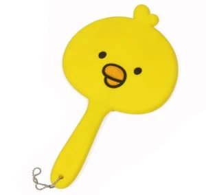 Espelho de silicone anti-quebra portátil com alças