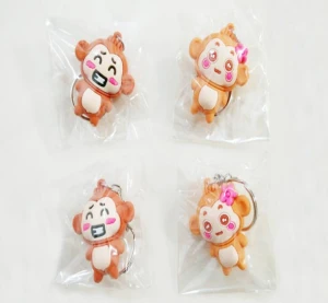 Chaveiros de boneca 3D da boneca de pvc
