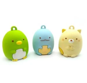 Porta-chaves em PVC Soft Doll 3D Anime Keychais 2D