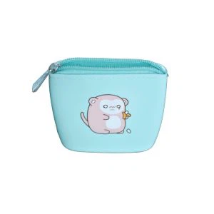 Mini Mulheres Senhoras Crianças Chave Moeda Bolsa Silicone Wallet