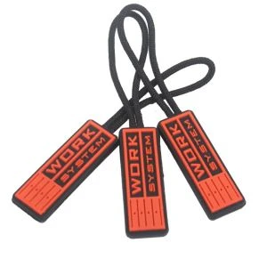 Zíper de borracha de PVC puxa para a bolsa decorativa