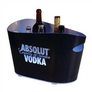 Bar Champagne Whisky Vodka Beer Cooler de balde de gelo com LED