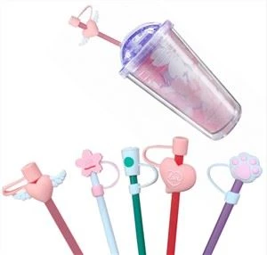 Pontas de palha de silicone livremente BPA cobrem ferramentas de beber topper tampas