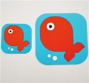 Quadrado 3D Soft Pvc Drink Coaster 2D Rubber Cup Beer Mat