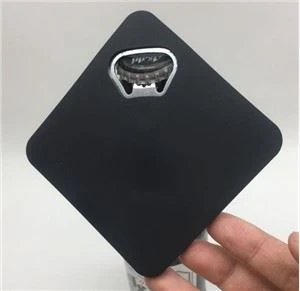 Abridor de garrafa de silicone anti-deslizamento quadrado abridor de garrafa de pvc